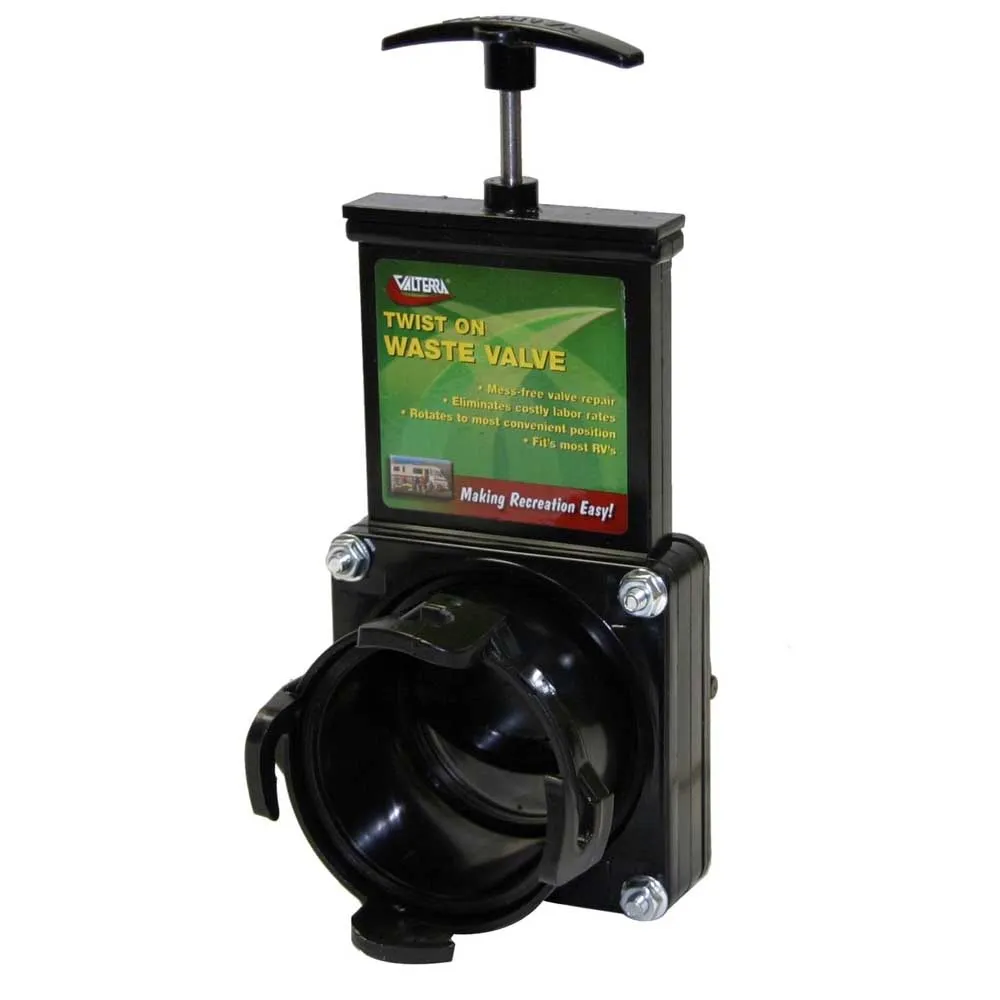 Valterra T58 Vrid-på Avloppsventil, Black, One Size