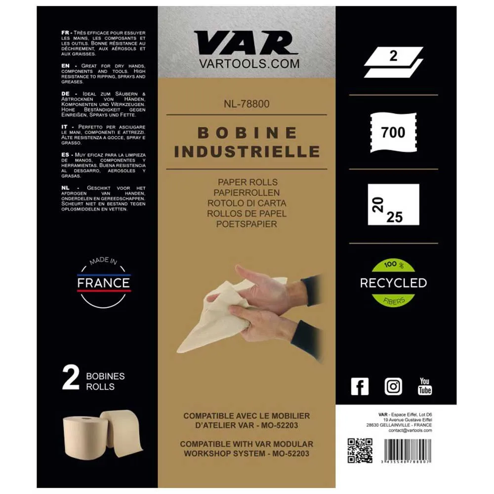 VAR 2 Ecologic Paper Rolls Rengöringsmedel, Brown, One Size VAR 2 Ecologic Paper Rolls Rengöringsmedel, Brown, One Size