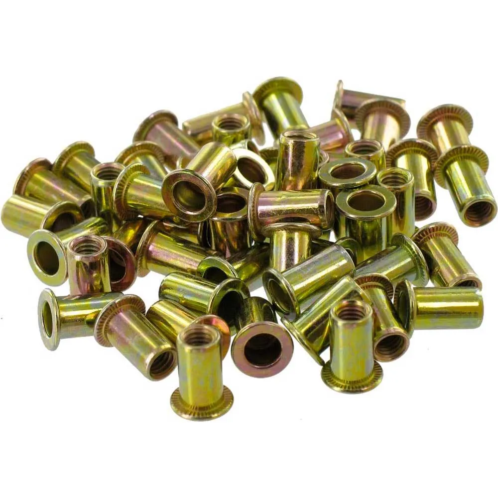 VAR Bag Of 50 Nuts In M5 Vevparti Skruvsats, Gold, One Size