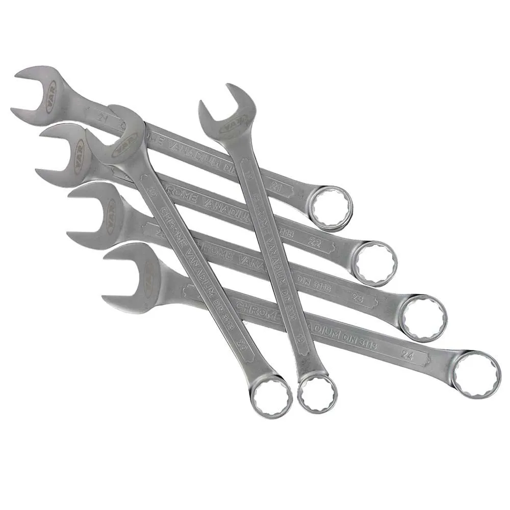 VAR Dv-55500 19-24 Mm Nyckelsats 6 Bitar, Steel, One Size