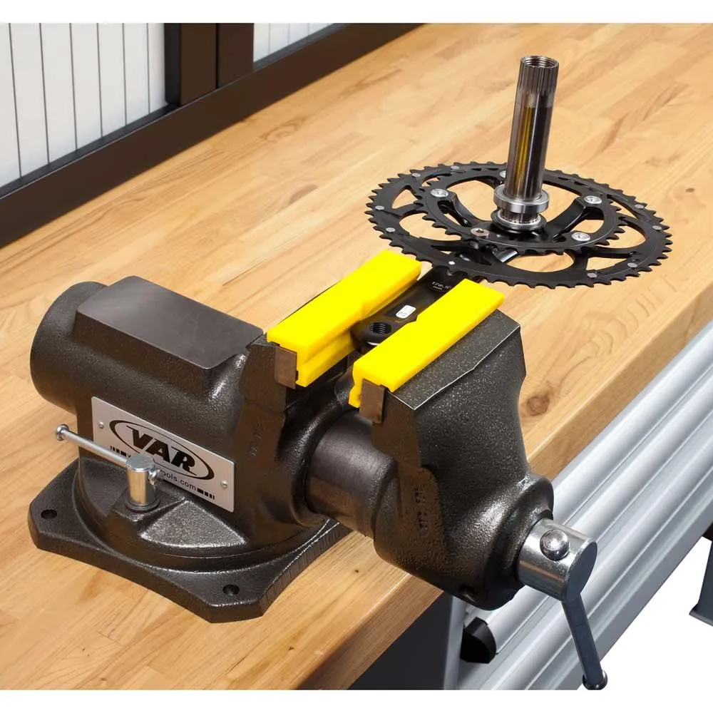 VAR Nylon Käftar För Arbetsbänksverktyg 100 Mm, Yellow, One Size