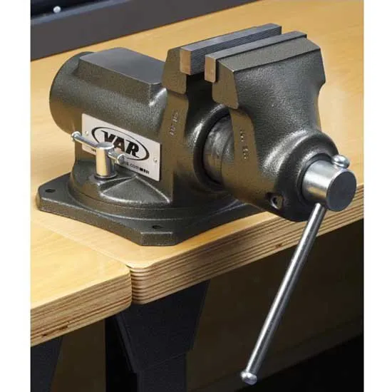 VAR Professional Bench Vise 125 Mm Arbetsbänk, Black, One Size