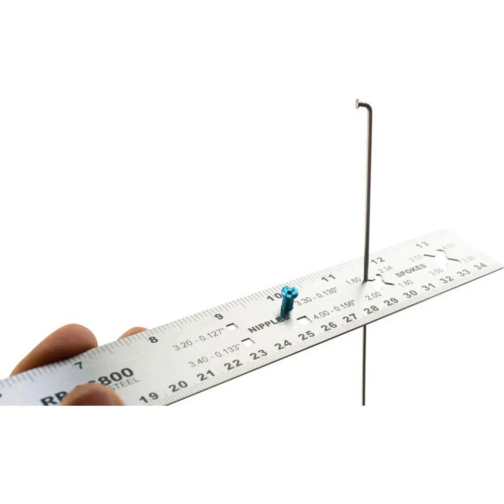VAR Spoke And Nipple Gauge Linjal, Silver, One Size