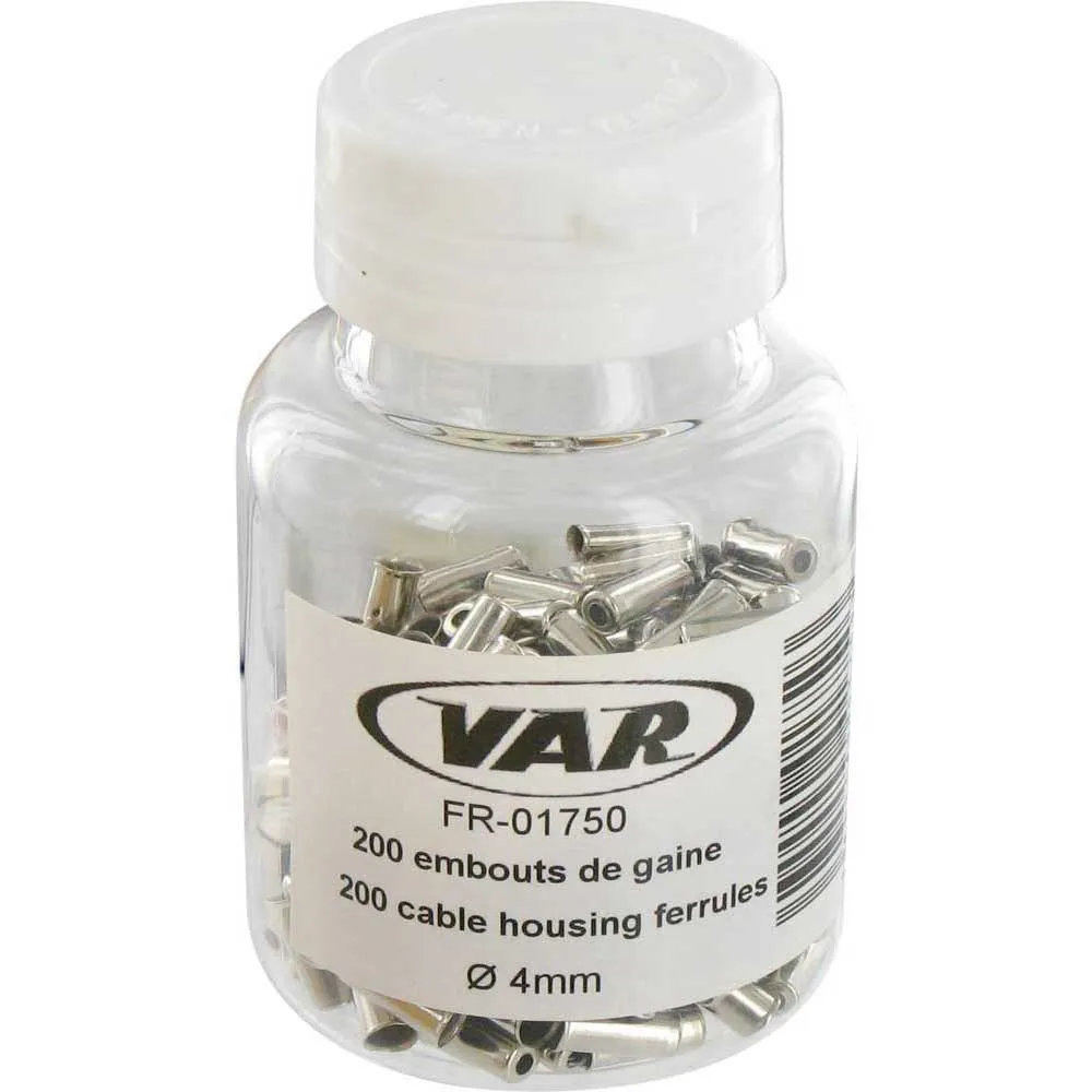 VAR Steel Kabelhylsa 200 Enheter, Black, 4mm