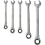 VAR Verktyg Set Of 5 Rachet Combination Wrenches, Silver, 8-15mm