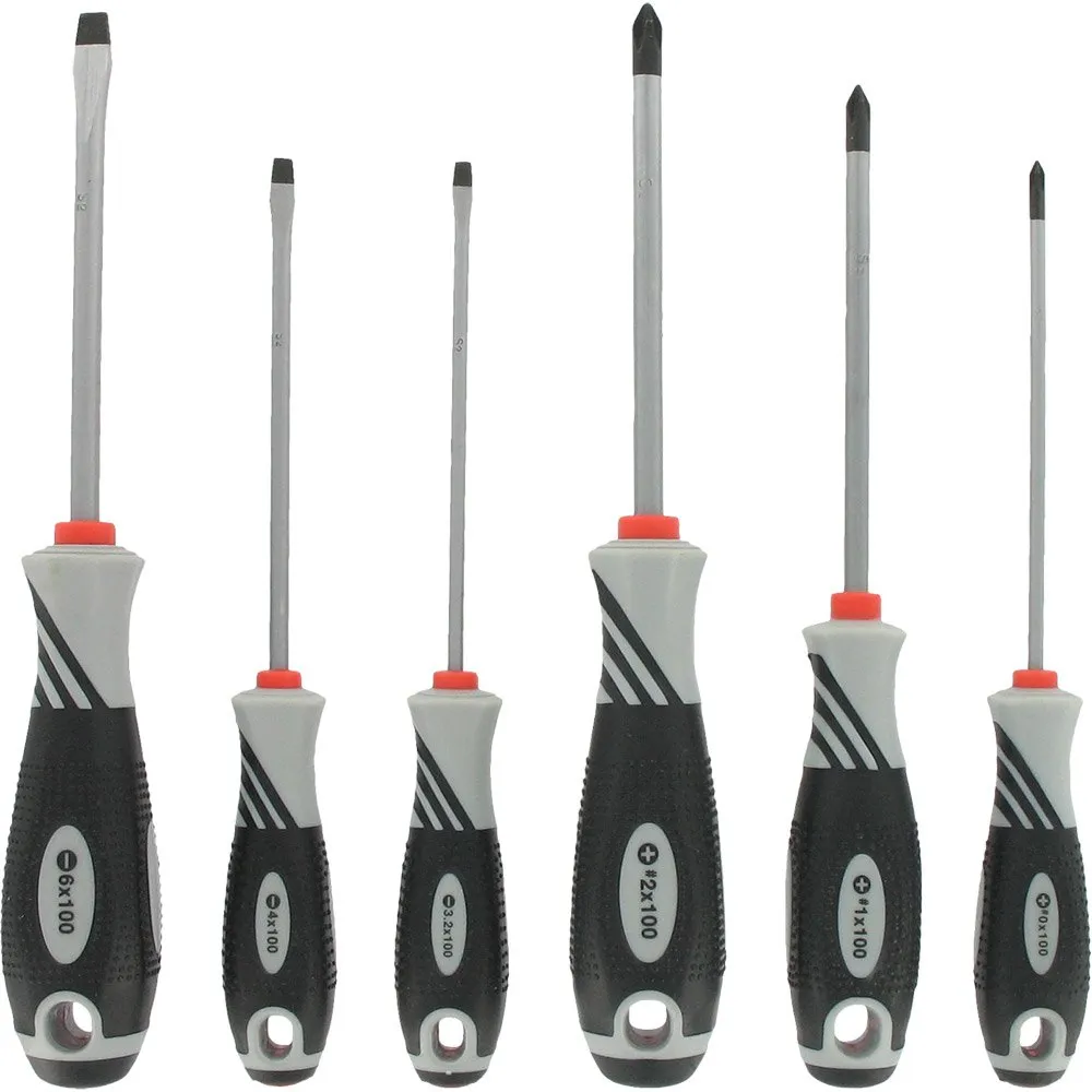 VAR Verktyg Set Of 6 Professional Screwdrivers, Black / grey, One Size VAR Verktyg Set Of 6 Professional Screwdrivers, Black / grey, One Size