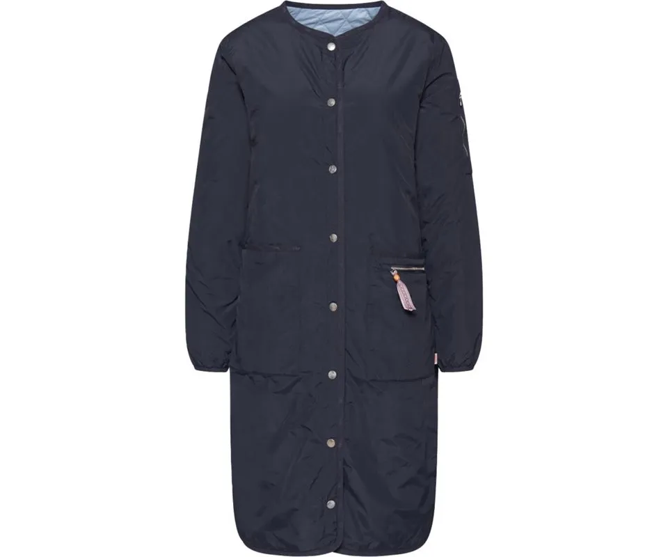 Varg Saltön Long Spring Coat Women, Jeans blue/ashley blue Varg Saltön Long Spring Coat Women, Jeans blue/ashley blue