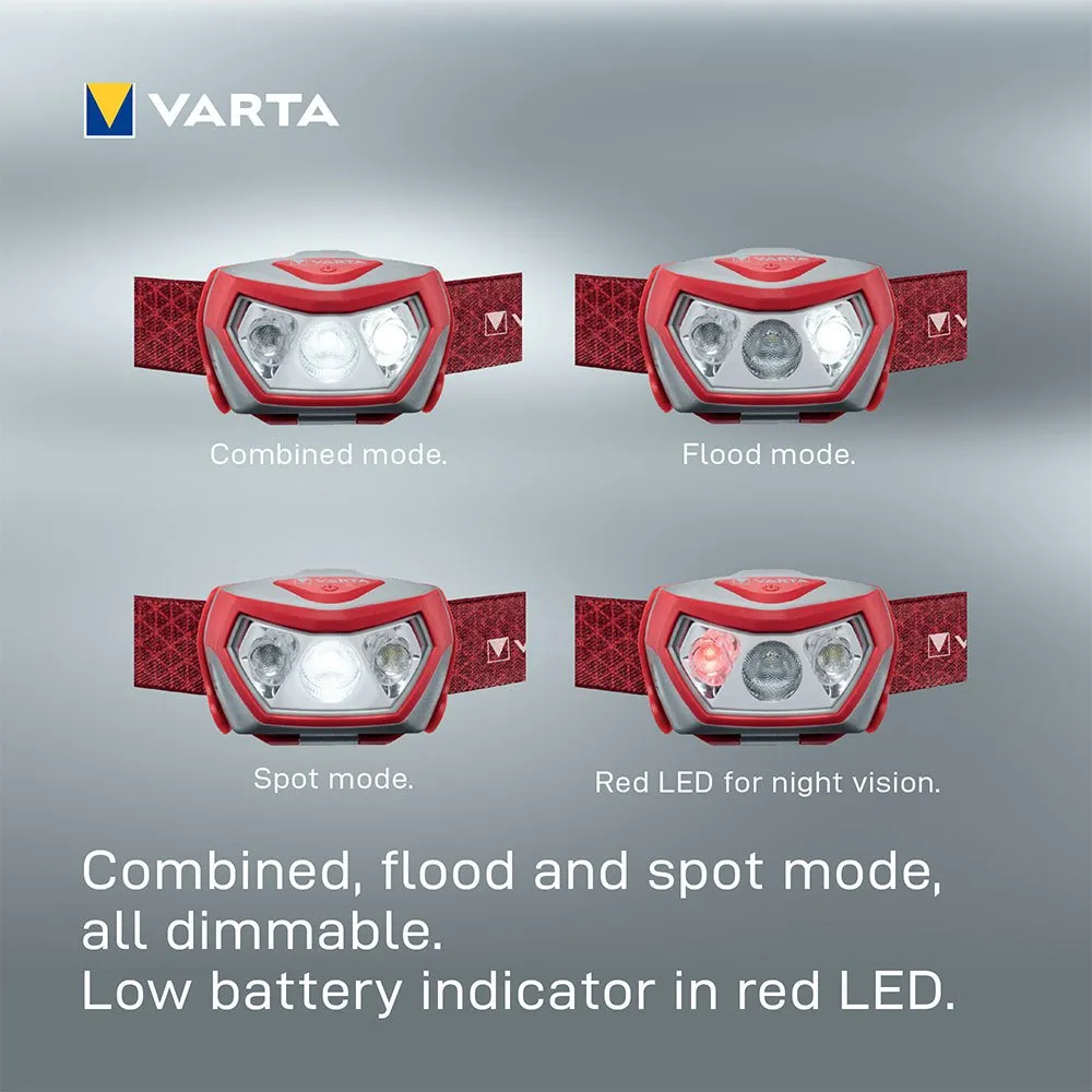 Varta H20 Pro Strålkastare, Red, One Size