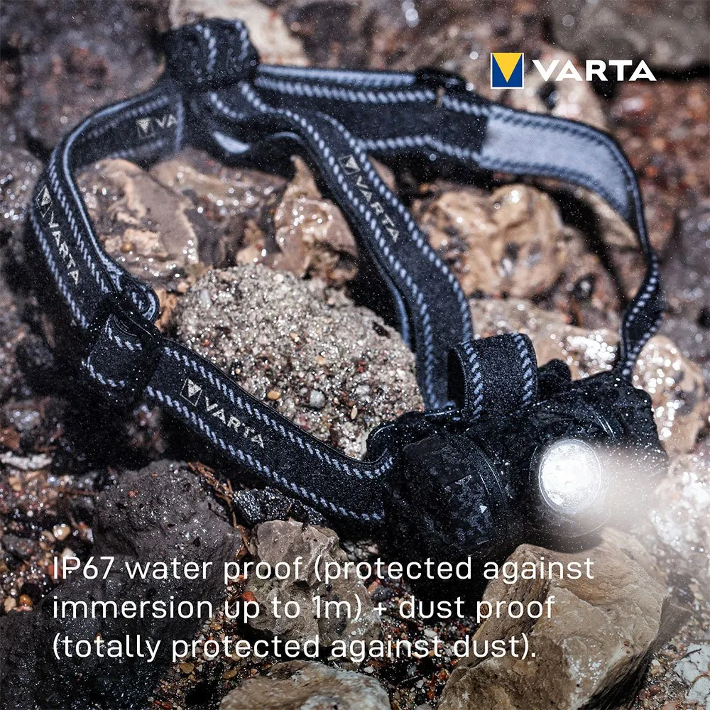Varta Indestructible H20 Pro Pannlampa, Black, 350 Lumens