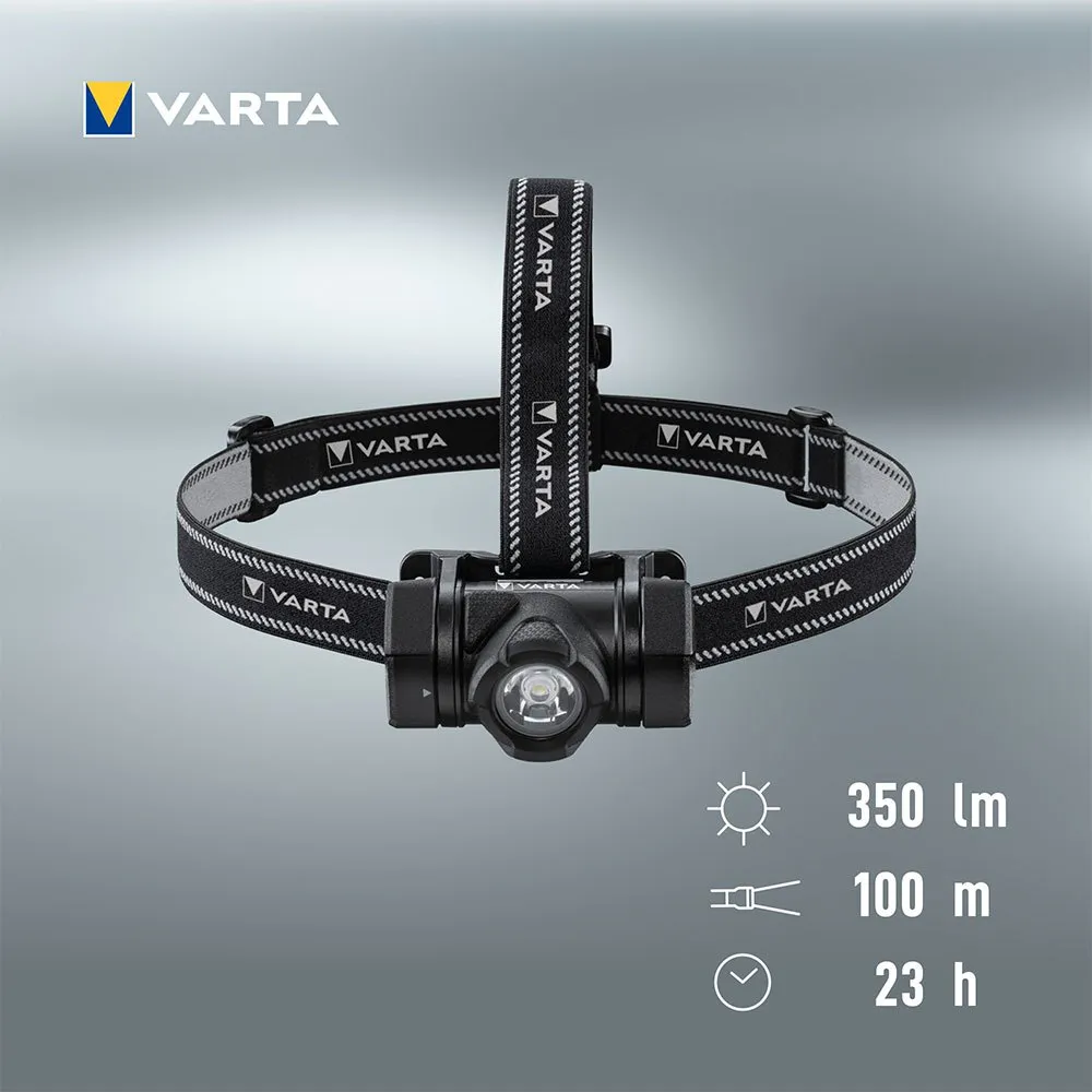 Varta Indestructible H20 Pro Pannlampa, Black, 350 Lumens