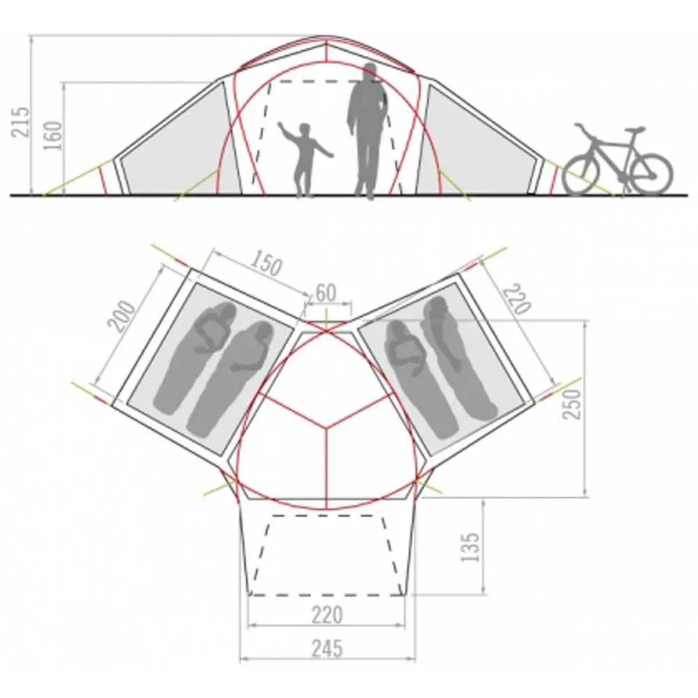 Vaude Badawi 4p Tält, Sand, 4 Platser