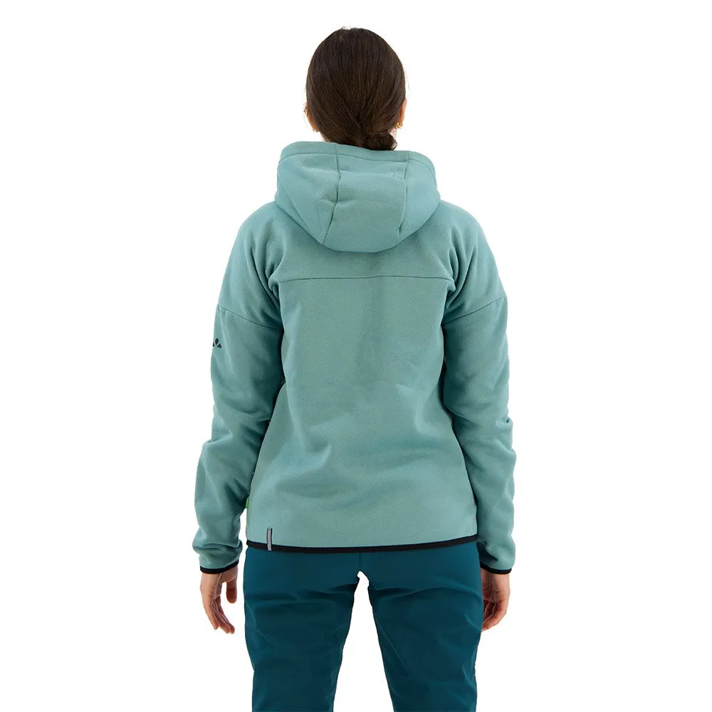 Vaude Mineo Fleecejacka Med Huva, Dusty moss