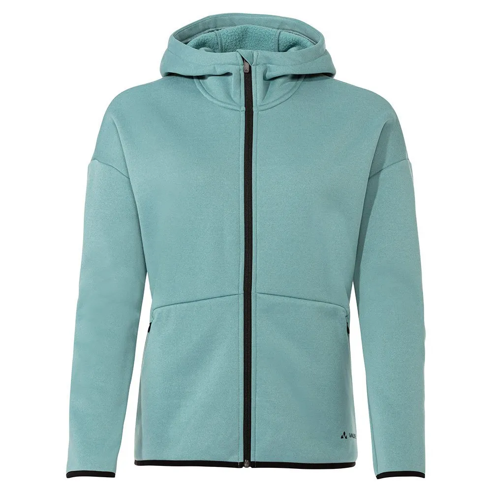 Vaude Mineo Fleecejacka Med Huva, Dusty moss