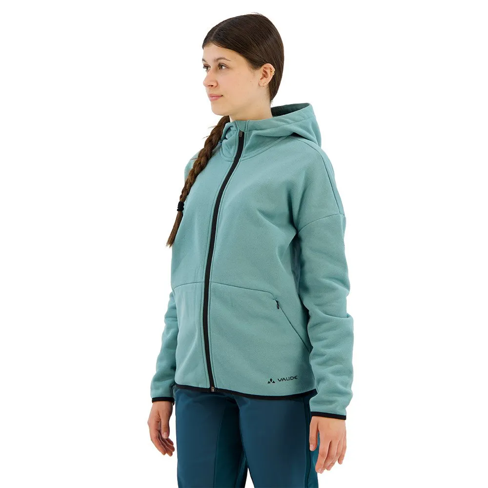 Vaude Mineo Fleecejacka Med Huva, Dusty moss