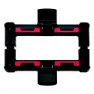 Vaude Uniklip Fixation System Adapter För Pakethållare, Black, One Size