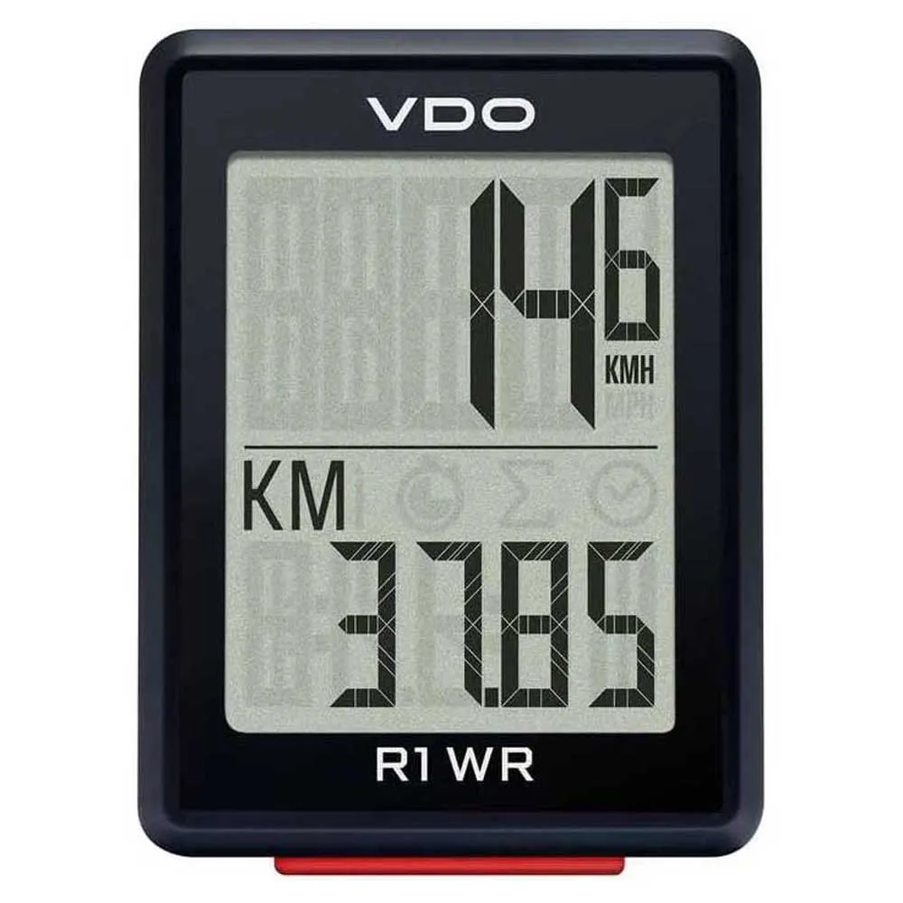 VDO R1 Wr Cykeldator, Black, One Size VDO R1 Wr Cykeldator, Black, One Size