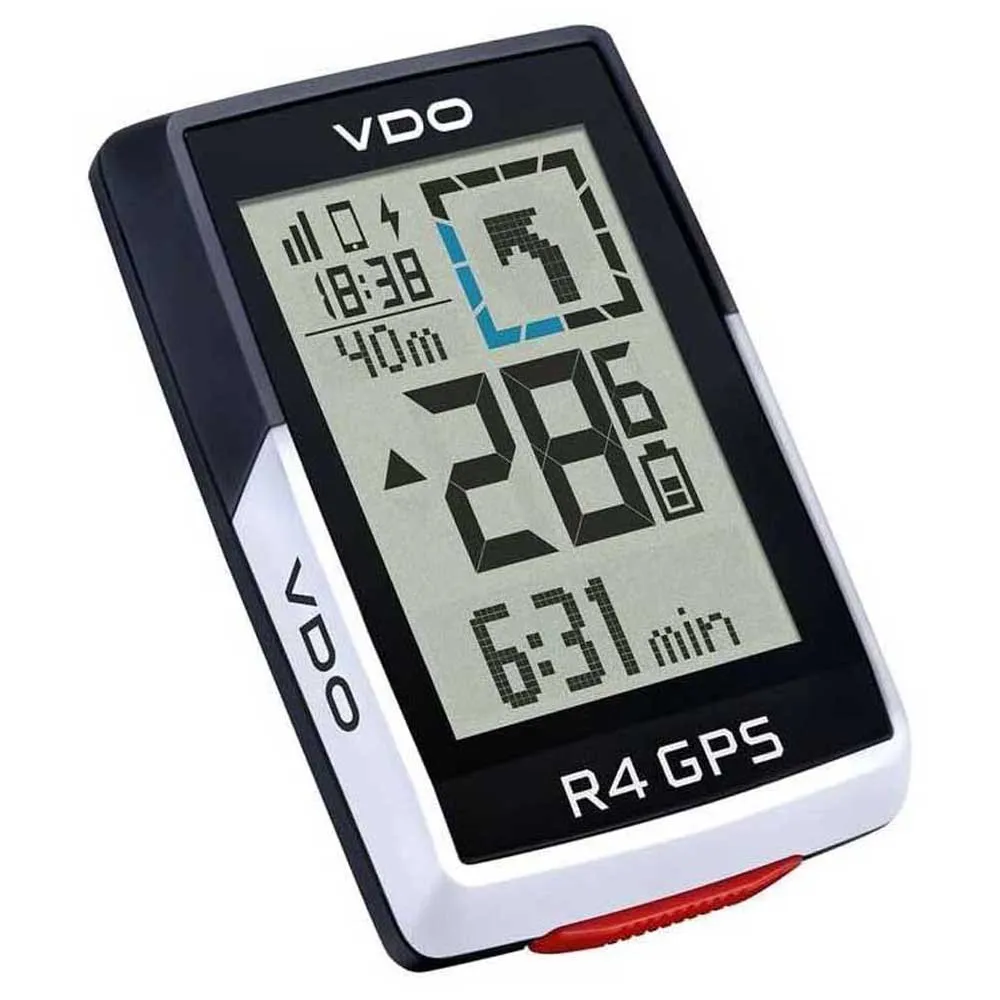 VDO R4 Gps Cykeldator, Black, One Size