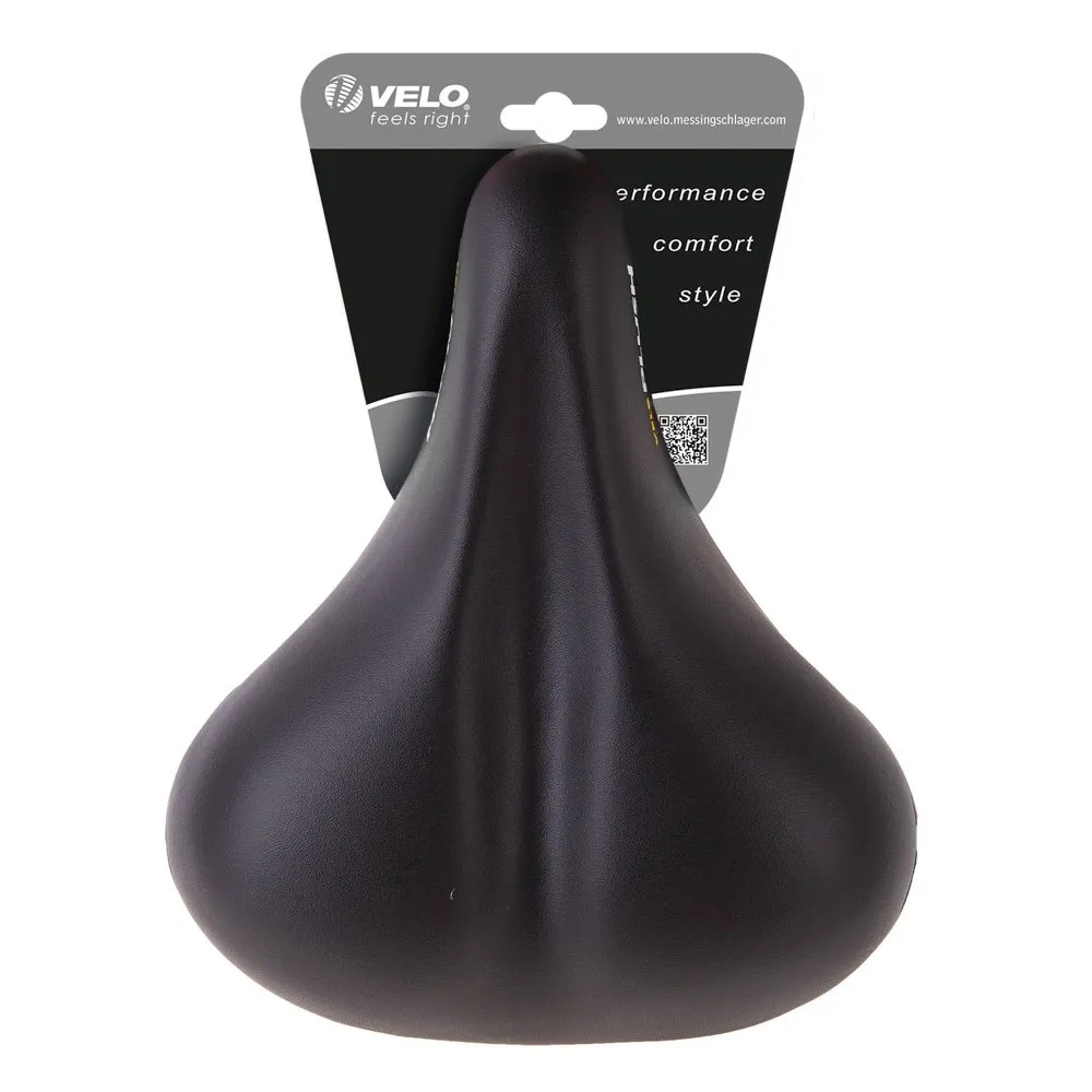 Velo Elasto D2 Cykelsadel, Black, 220mm