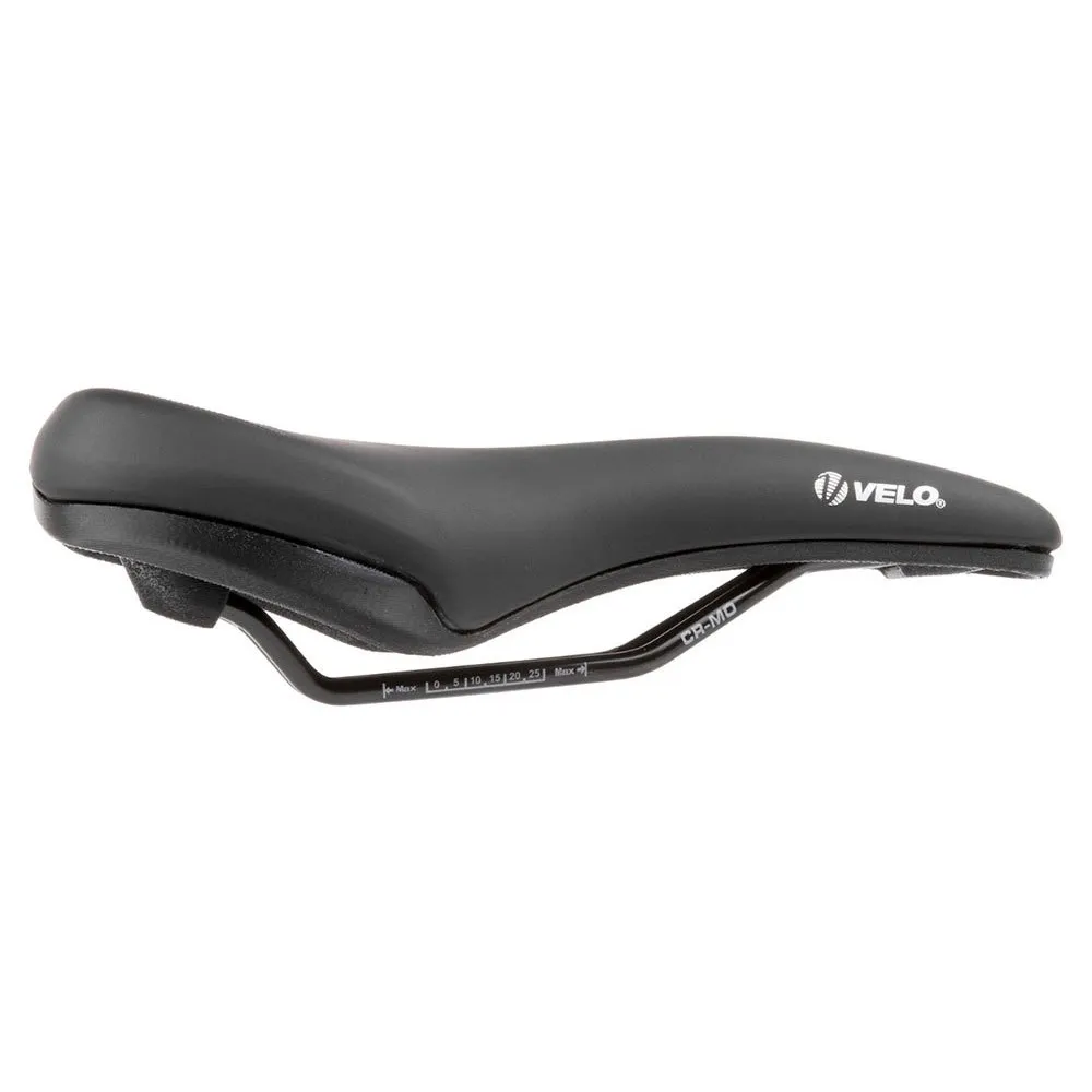 Velo Fit E1 M Cykelsadel, Black, 190mm
