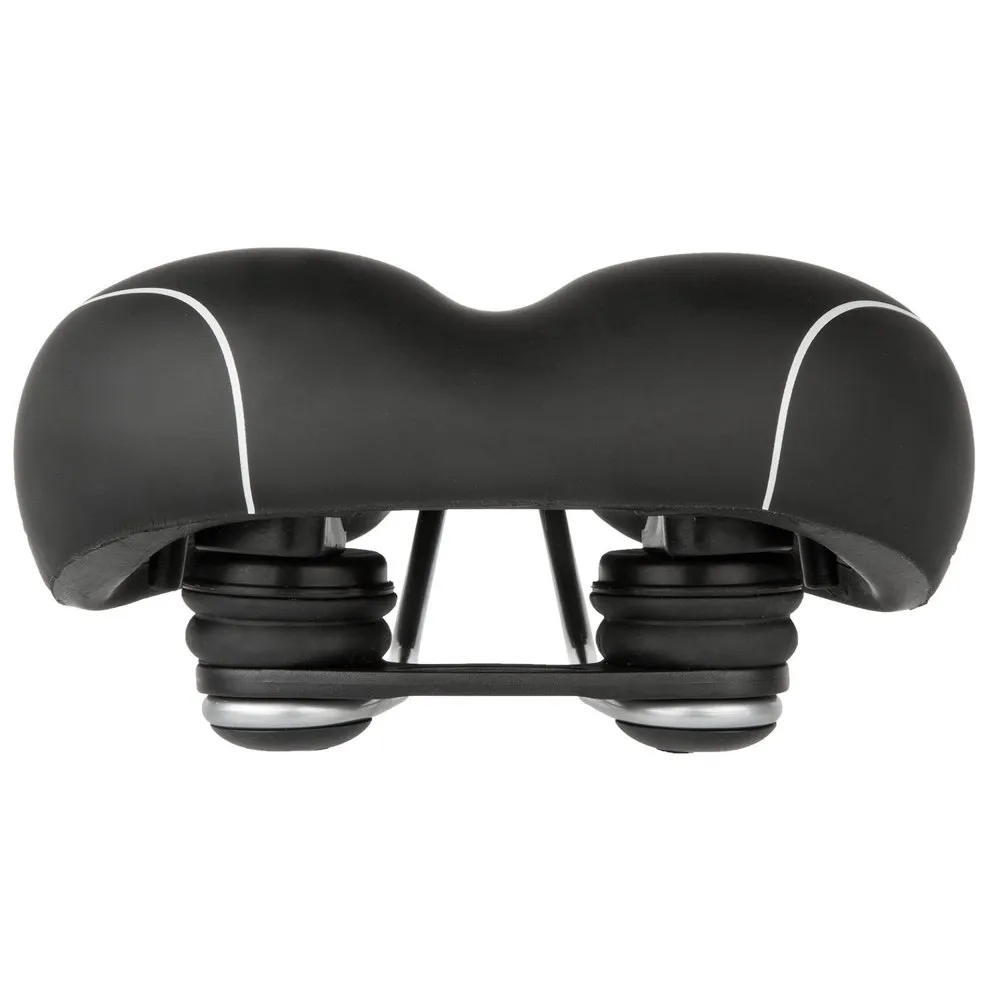 Velo Plush Elasto Cykelsadel, Black, 211mm