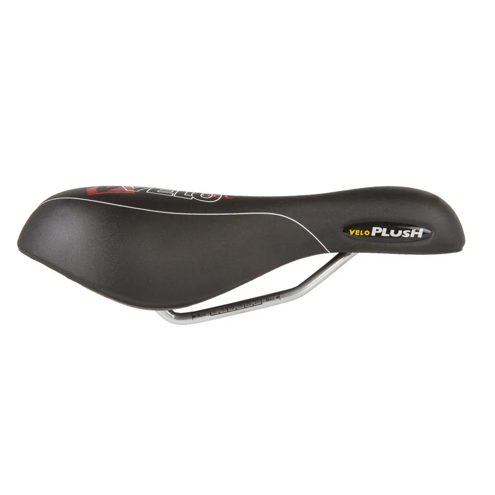 Velo Plush Gel Cykelsadel, Matt black, 177mm