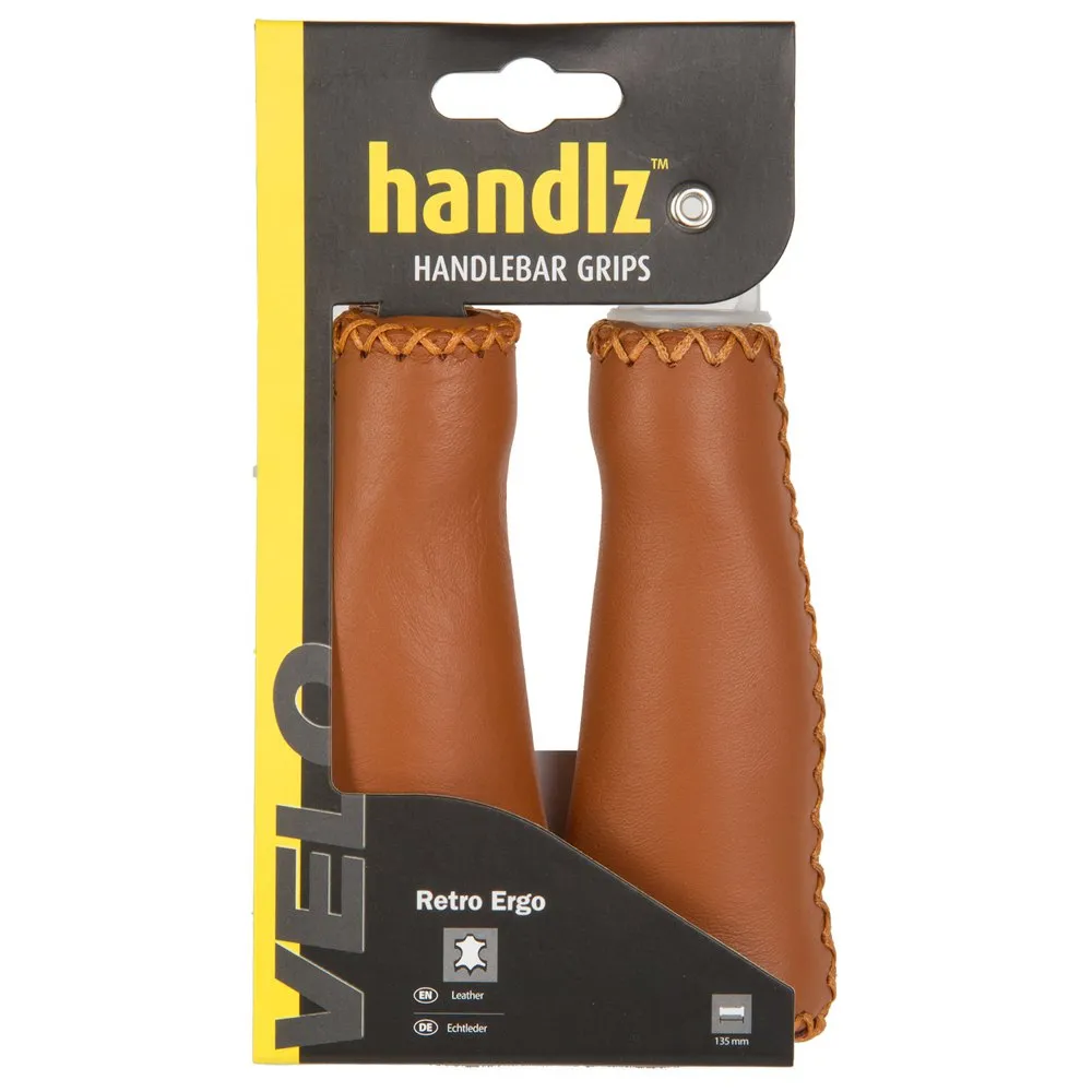 Velo Retro Ergo Styrehandtag, Brown, 135mm
