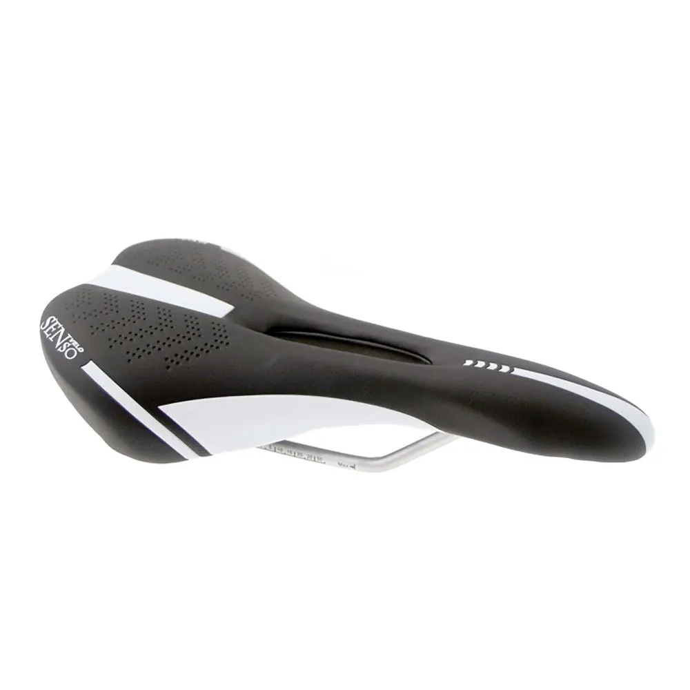 Velo Senso Sport Cykelsadel, Black / white, 142mm Velo Senso Sport Cykelsadel, Black / white, 142mm