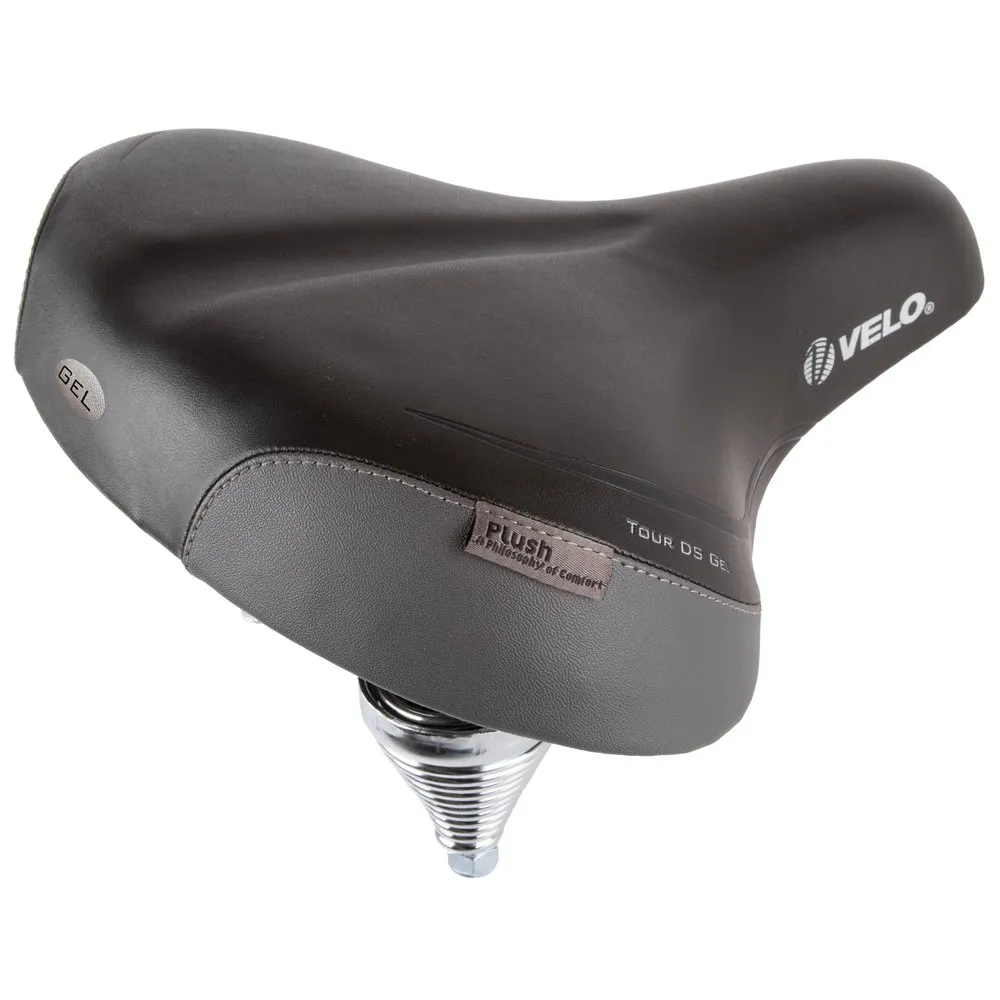 Velo Tour Ds Gel Cykelsadel, Black / grey, 255mm