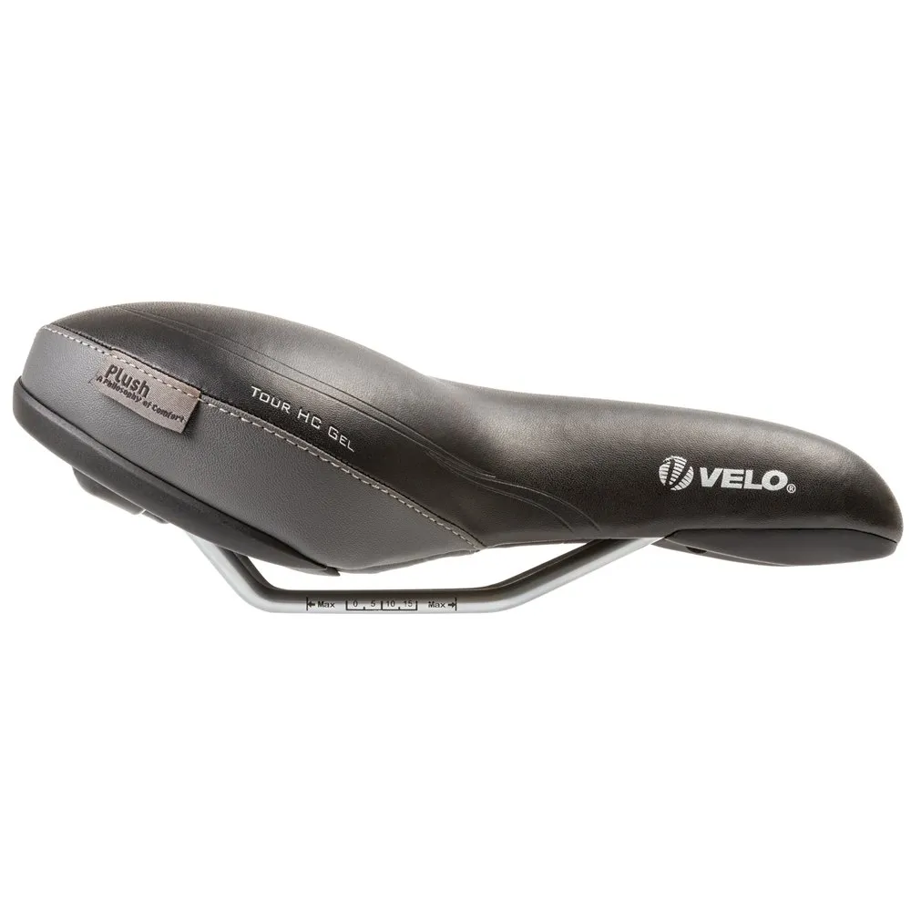 Velo Tour Hc Gel Cykelsadel, Black / grey, 168mm