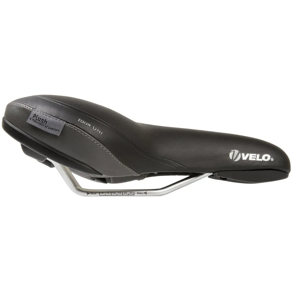 Velo Tour Uni Cykelsadel, Black, 271mm