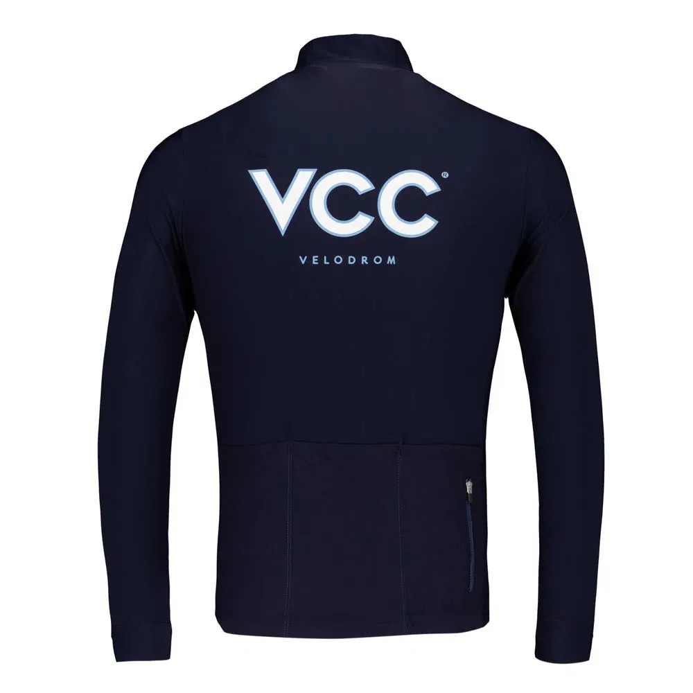 Velodrom VCC Thermal Long Sleeve Jersey AW23, Classic Navy Velodrom VCC Thermal Long Sleeve Jersey AW23, Classic Navy
