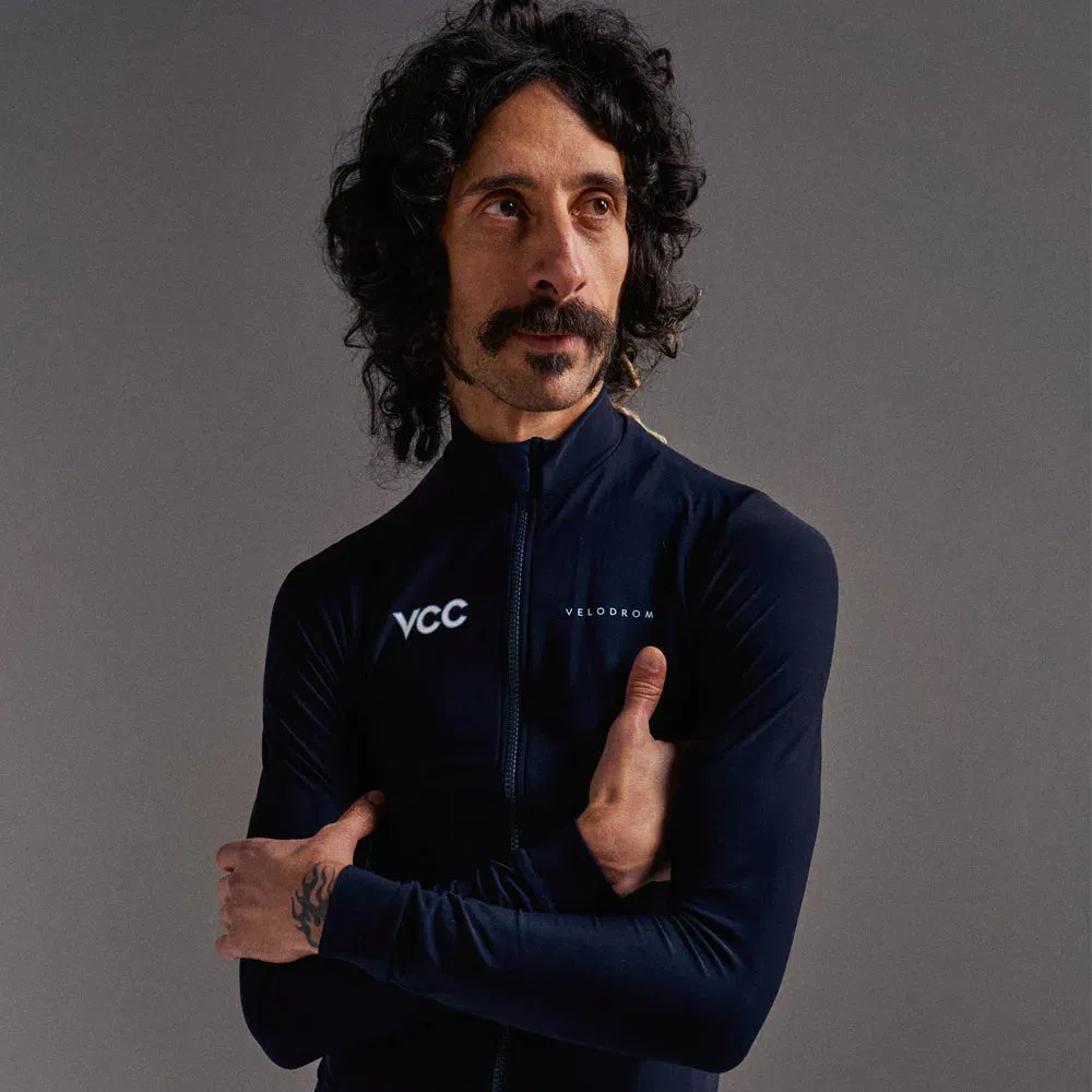 Velodrom VCC Thermal Long Sleeve Jersey AW23, Classic Navy Velodrom VCC Thermal Long Sleeve Jersey AW23, Classic Navy