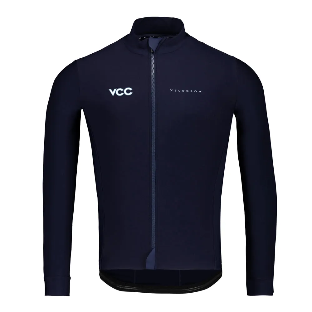 Velodrom VCC Thermal Long Sleeve Jersey AW23, Classic Navy Velodrom VCC Thermal Long Sleeve Jersey AW23, Classic Navy