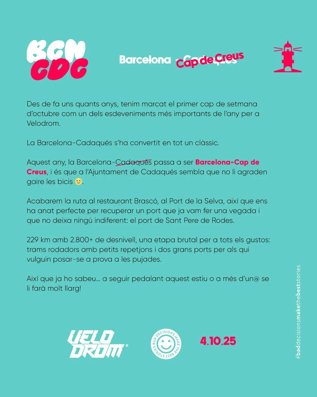 Velodrom VCC VELODROM Barcelona Cap de Creus 2025