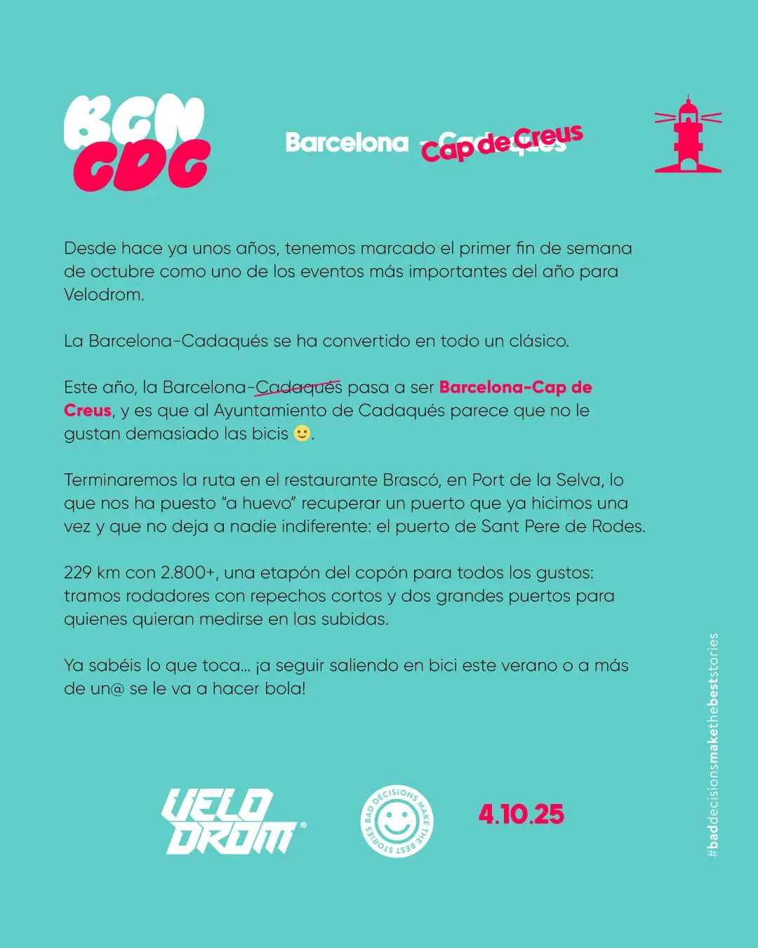 Velodrom VCC VELODROM Barcelona Cap de Creus 2025