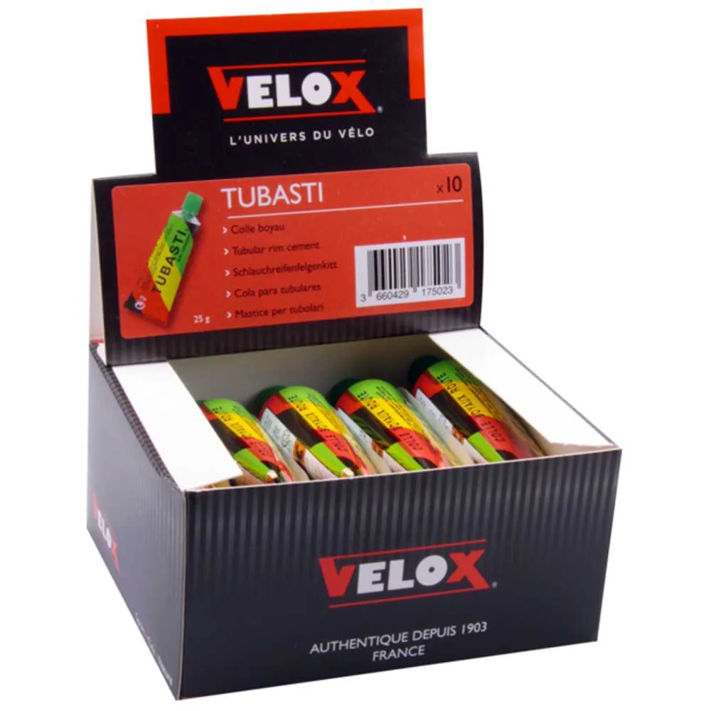 VELOX Tubasti 25gr Lim 10 Enheter, Red / yellow / green/ black, One Size
