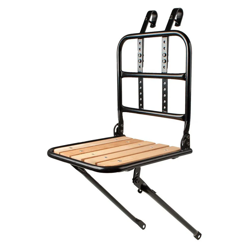 Ventura Frampakethållare, Black / wood, 24-28"
