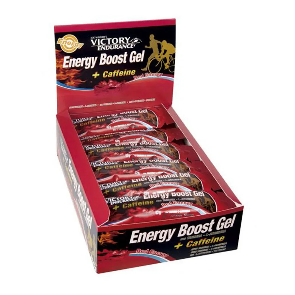 Victory Endurance Boost Red Låda Med Energigeler 42g 24 Enheter, One size