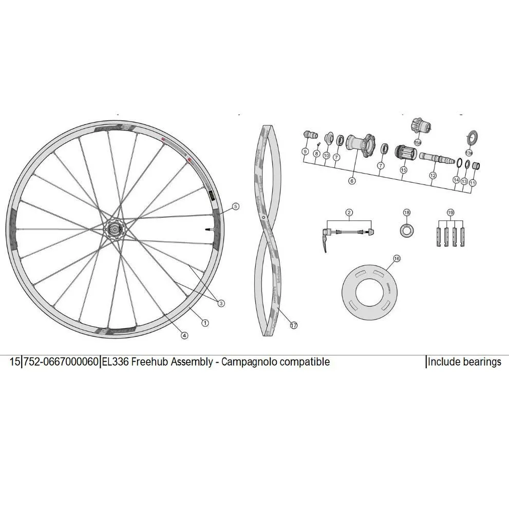 Vision Metron Sl Disc Campagnolo El336 Freehub-kropp, Black, One Size Vision Metron Sl Disc Campagnolo El336 Freehub-kropp, Black, One Size
