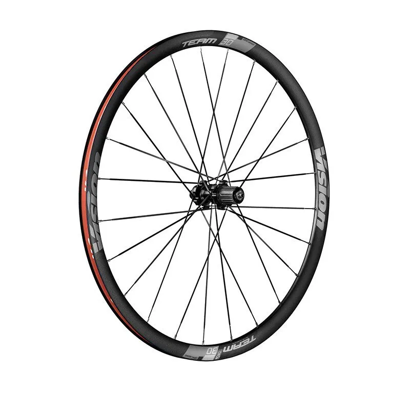 Vision Team 30 Disc Cl Tubeless Landsvägshjulset, Black, 9/12 x 100mm / 9/12 x 142mm, Shimano/Sram HG