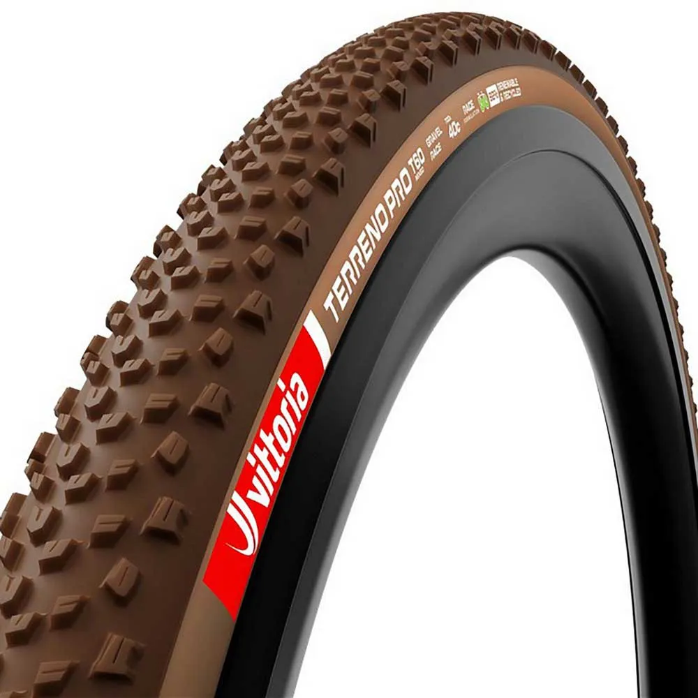 Vittoria Terreno Pro T60 Mixed Race Tubeless 700c X 45 Graveldäck, Natural brown / dark brown, 700C x 45