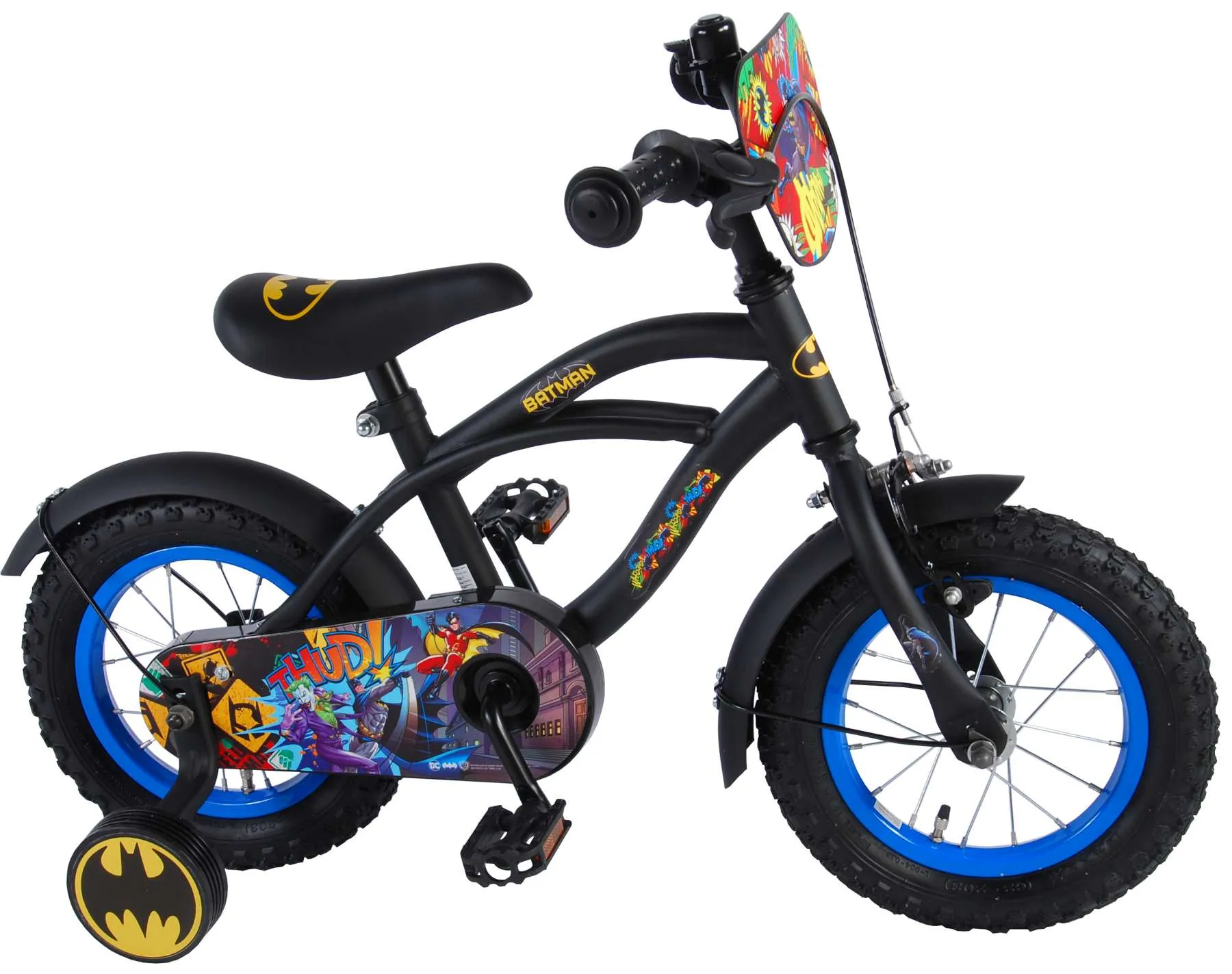 Volare Batman 12"pojkcykel med stÃ¶dhjul