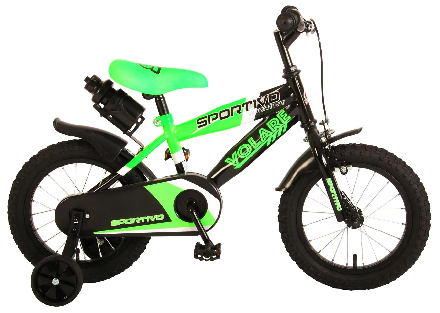 Volare Sportivo pojkcykel 14"Grön/Svart