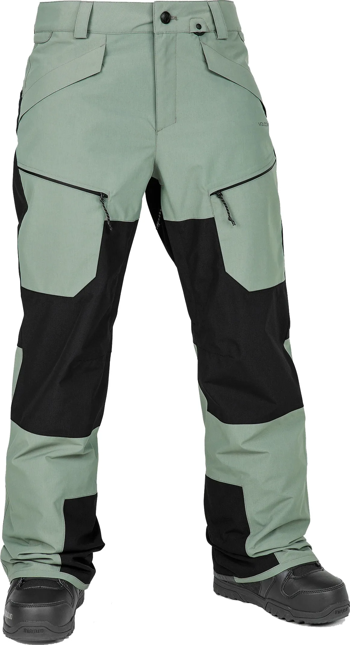 Volcom Women's Stone Mica 20K Pant, Lichen Green