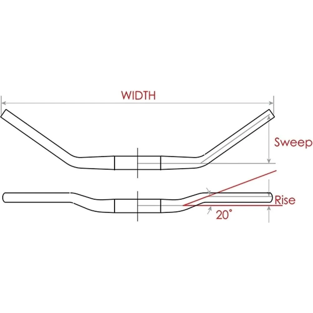 Voxom Len4 Ol 20 Mm Styre, Black, 31.8mm, 640mm