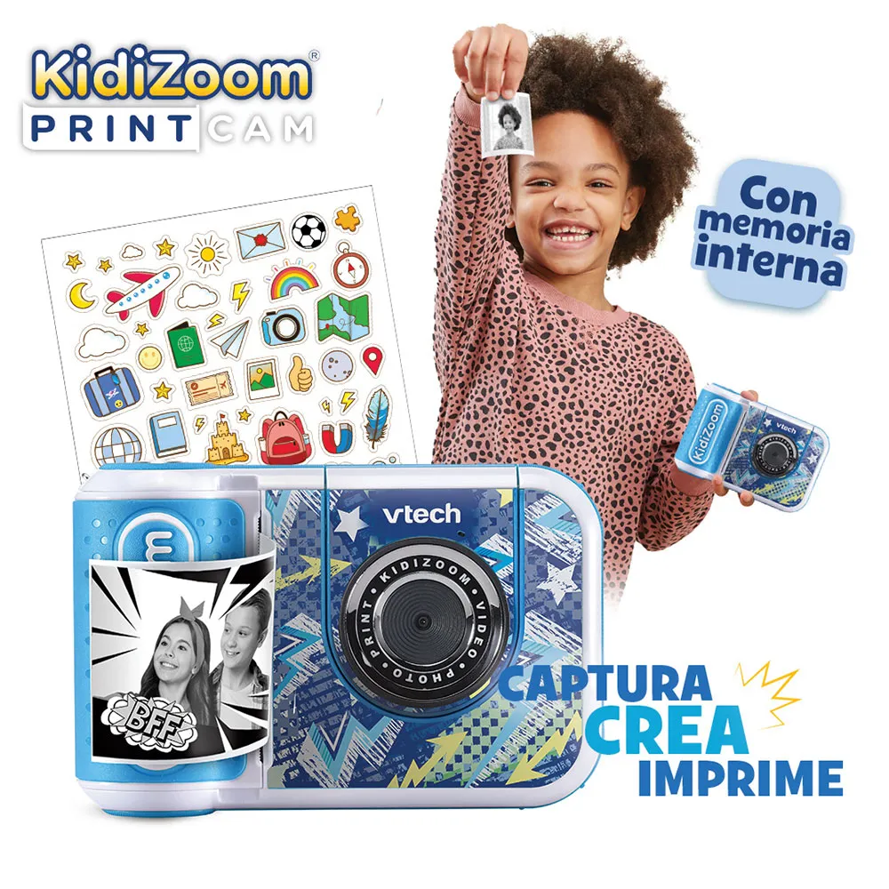 Vtech Kidizoom Print Kamera, Blue, One Size Vtech Kidizoom Print Kamera, Blue, One Size