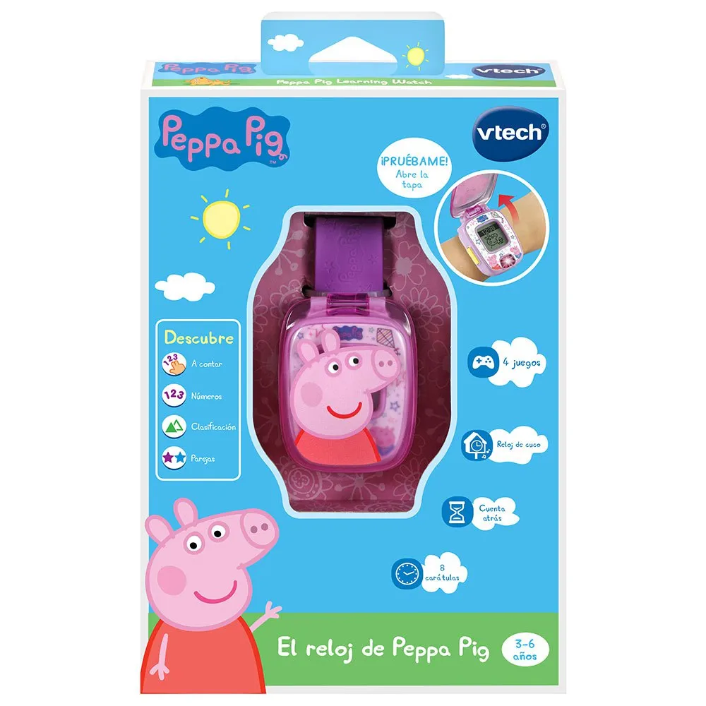 Vtech Peppa Gris ´s Purple Clock Utbildningsleksak För Barn Version Spanska, Purple Vtech Peppa Gris ´s Purple Clock Utbildningsleksak För Barn Version Spanska, Purple