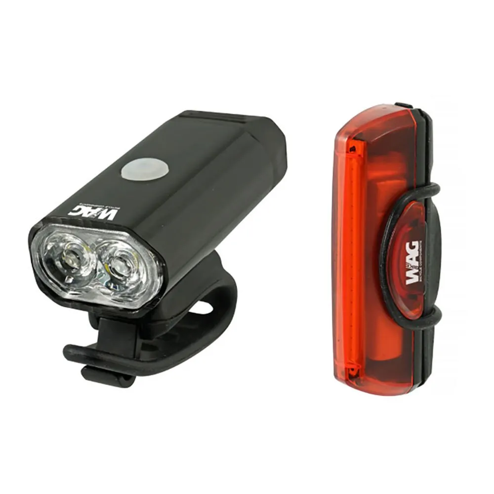 Wag Adventure Cykellampset, Black, 400 Lumens