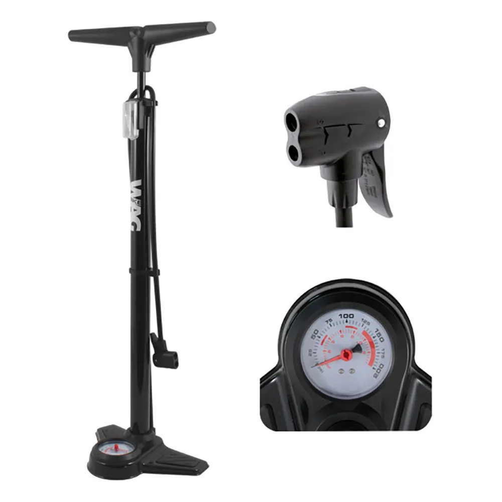 Wag Basic Plus Cykelpump, Black, 200psi