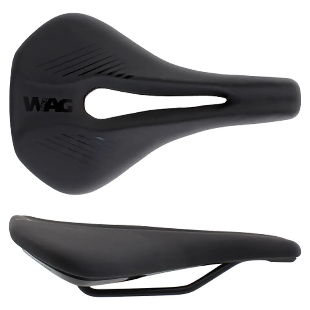 Wag Race Wide Cykelsadel, Black, 155mm